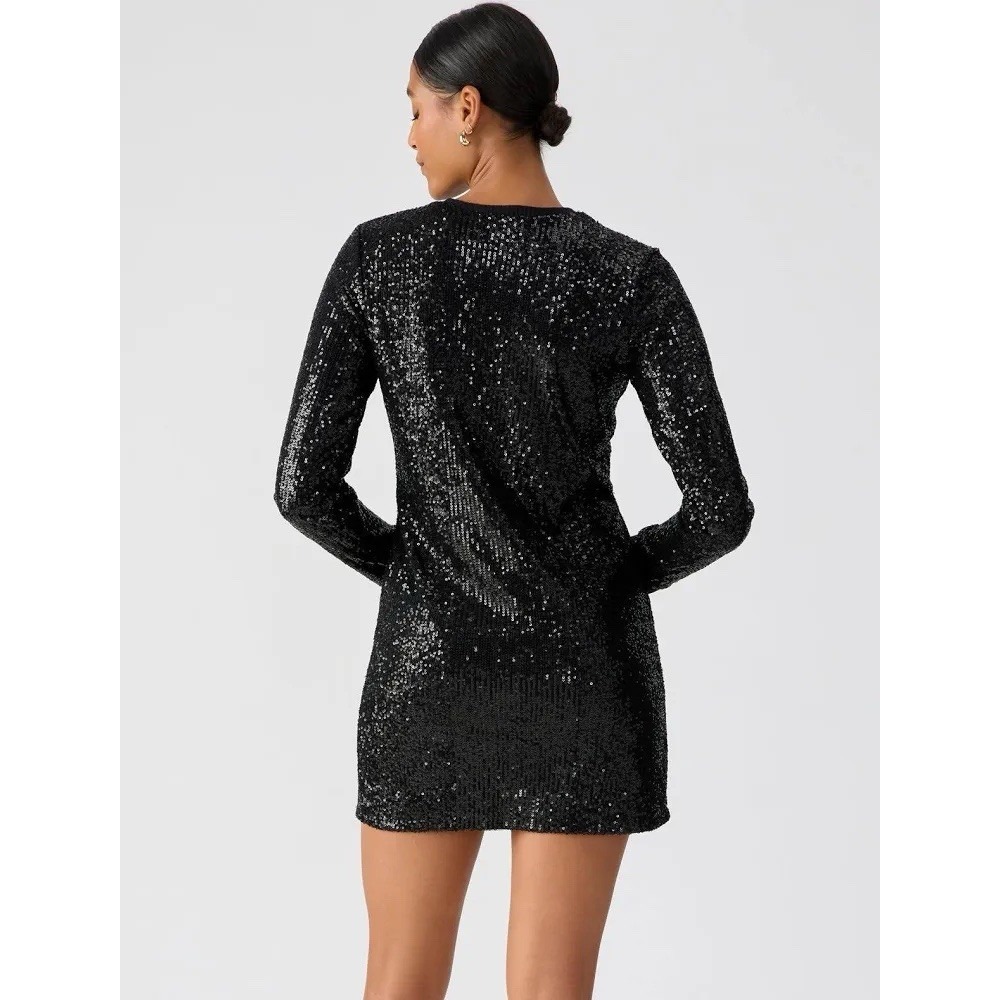 Sanctuary Sequin Dress "Sparkle Here" Black Party Holiday Evening S M (was $119)